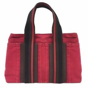 Hermes Hermès SAC TROCA MM HORIZONTAL Tote Bag in Red Canvas for Men and Women